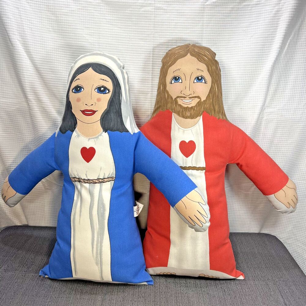 FirstFruits Cloth Biblical Plush Doll Set Jesus and Mary 23 Christmas 23 in